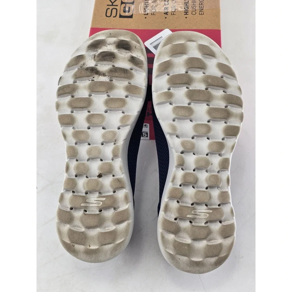 Skechers Go Walk Joy Sensational Day Women 6.5 Navy Slip On Mesh Sneakers -Good